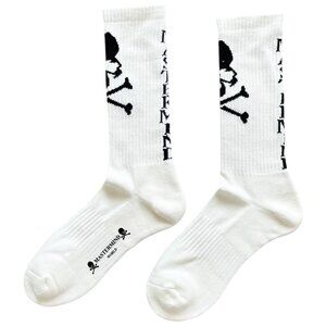Mastermind World Front Skull Crew Socks White